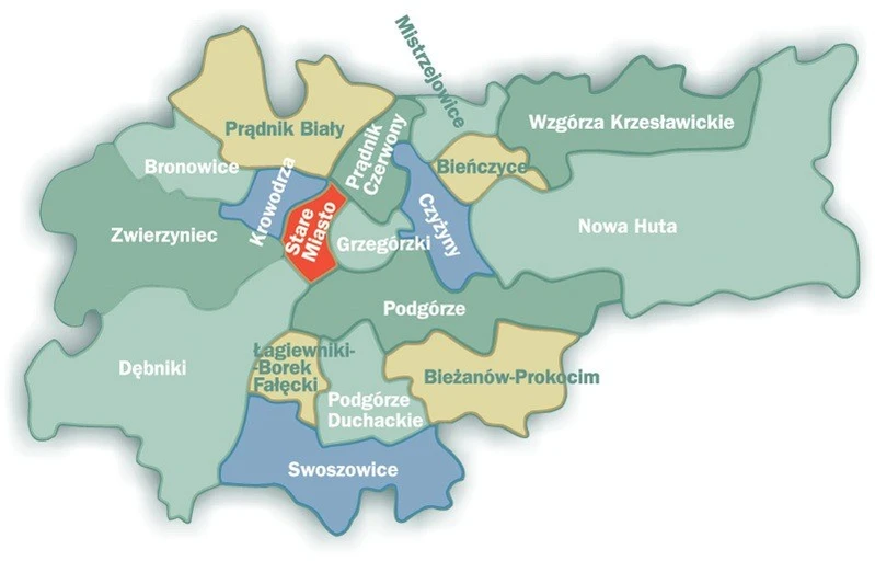 Krakow districts